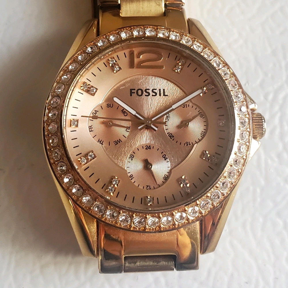 Fossil Women's Riley Rose Gold Watch